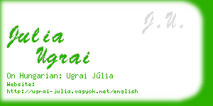 julia ugrai business card
